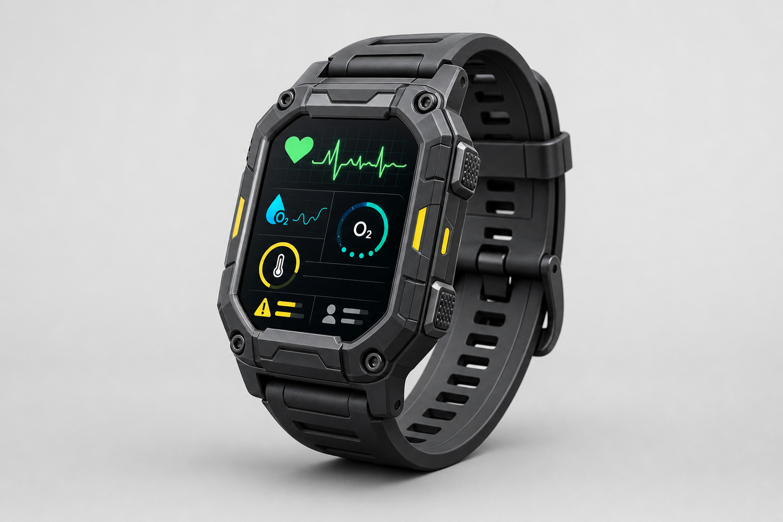 Reloj de monitoreo de signos vitales para seguridad industrial